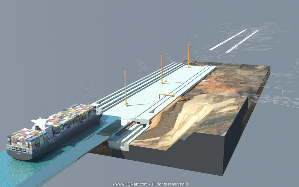 Panama Canal Sequence Renderings